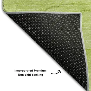 10' X 14' Green And Ivory Abstract Washable Area Rug With UV Protection