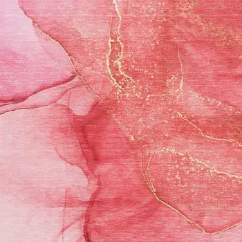 9' X 12' Pink And Ivory Abstract Washable Area Rug With UV Protection