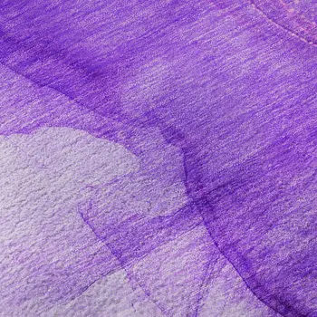 8' X 10' Purple And Ivory Abstract Washable Area Rug With UV Protection