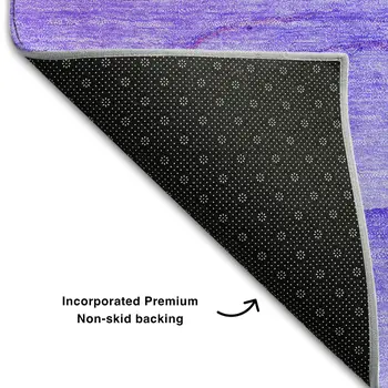 9' X 12' Purple And Ivory Abstract Washable Area Rug With UV Protection