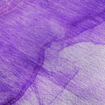 10' X 14' Purple And Ivory Abstract Washable Area Rug With UV Protection