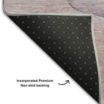 10' X 14' Navy Blue And Ivory Abstract Washable Area Rug With UV Protection