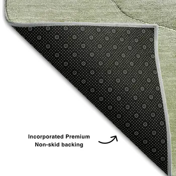 8' X 10' Olive Green And Ivory Abstract Washable Area Rug With UV Protection
