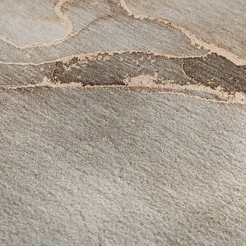 3' X 5' Taupe And Ivory Abstract Washable Area Rug With UV Protection