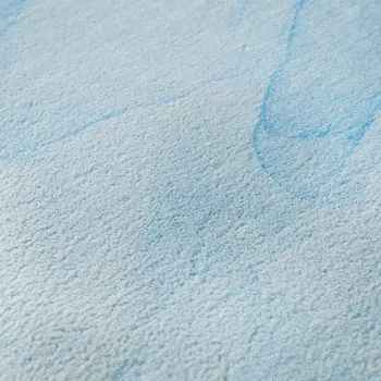 10' X 14' Blue And Ivory Abstract Washable Area Rug With UV Protection