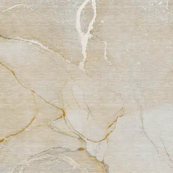 9' X 12' Beige And Ivory Abstract Washable Area Rug With UV Protection