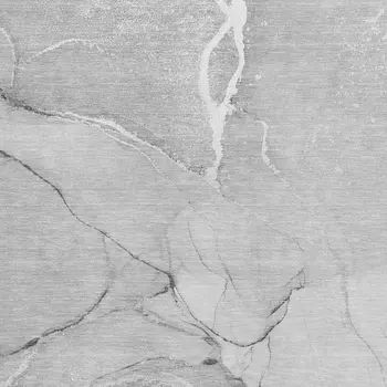 9' X 12' Gray And Ivory Abstract Washable Area Rug With UV Protection
