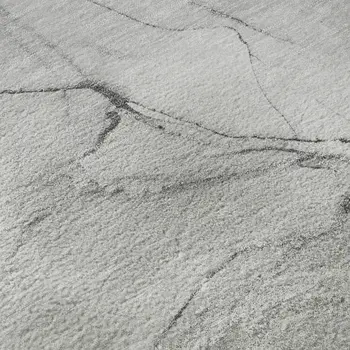 10' X 14' Gray And Ivory Abstract Washable Area Rug With UV Protection