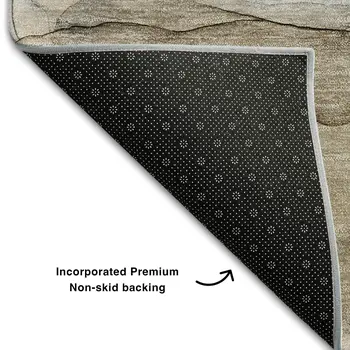 3' X 5' Beige And Ivory Abstract Washable Area Rug With UV Protection