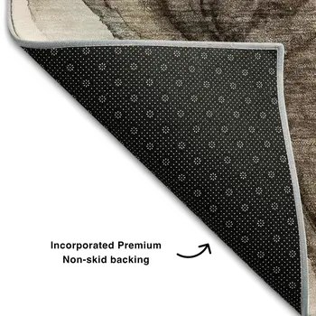 9' X 12' Beige Ivory And Blue Abstract Washable Area Rug With UV Protection