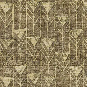 5' X 8' Brown And Ivory Geometric Washable Area Rug With UV Protection