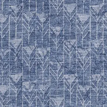 8' X 10' Navy Blue And Ivory Geometric Washable Area Rug With UV Protection