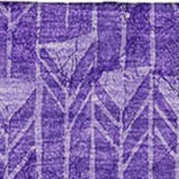8' X 10' Purple And Ivory Geometric Washable Area Rug With UV Protection