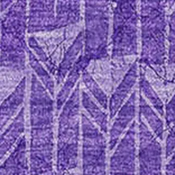 9' X 12' Purple And Ivory Geometric Washable Area Rug With UV Protection