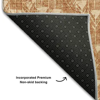 3' X 5' Salmon And Ivory Geometric Washable Area Rug With UV Protection