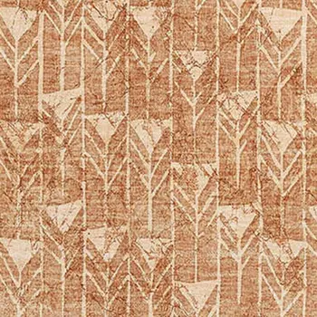 8' X 10' Salmon And Ivory Geometric Washable Area Rug With UV Protection