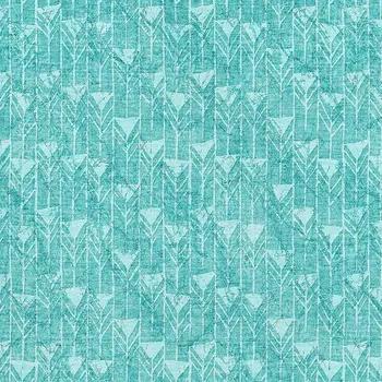 8' X 10' Teal And Ivory Geometric Washable Area Rug With UV Protection