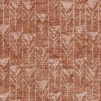 10' X 14' Terra Cotta And Ivory Geometric Washable Area Rug With UV Protection