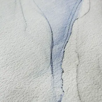 9' X 12' Blue And Ivory Abstract Washable Area Rug With UV Protection