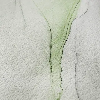 8' X 10' Green And Ivory Abstract Washable Area Rug With UV Protection