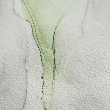 9' X 12' Green And Ivory Abstract Washable Area Rug With UV Protection