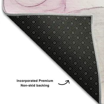 9' X 12' Pink And Ivory Abstract Washable Area Rug With UV Protection