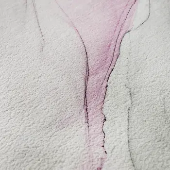 9' X 12' Pink And Ivory Abstract Washable Area Rug With UV Protection