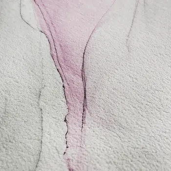 9' X 12' Pink And Ivory Abstract Washable Area Rug With UV Protection