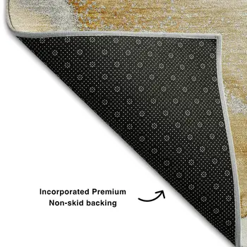 9' X 12' Brown And Ivory Abstract Washable Area Rug With UV Protection