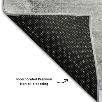 3' X 5' Gray And Ivory Abstract Washable Area Rug With UV Protection