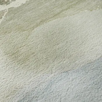 10' X 14' Blue Gray And Ivory Abstract Washable Area Rug With UV Protection