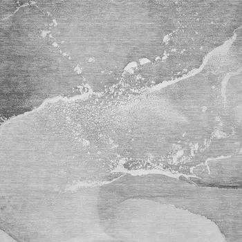 9' X 12' Gray And Ivory Abstract Washable Area Rug With UV Protection