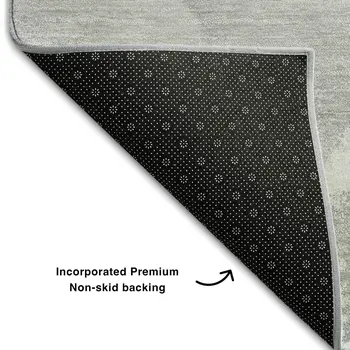 10' X 14' Gray And Ivory Abstract Washable Area Rug With UV Protection