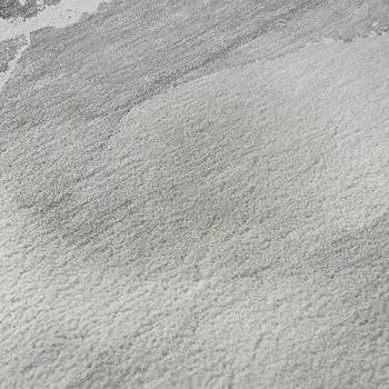 10' X 14' Gray And Ivory Abstract Washable Area Rug With UV Protection