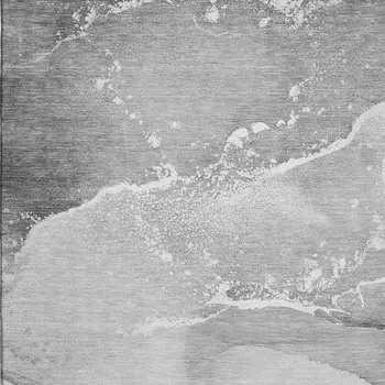 10' X 14' Gray And Ivory Abstract Washable Area Rug With UV Protection
