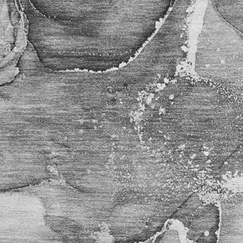 8' X 10' Pewter And Ivory Abstract Washable Area Rug With UV Protection