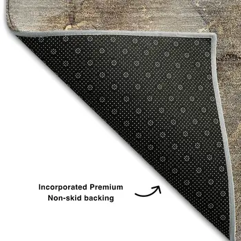 10' X 14' Beige Gray And Ivory Abstract Washable Area Rug With UV Protection
