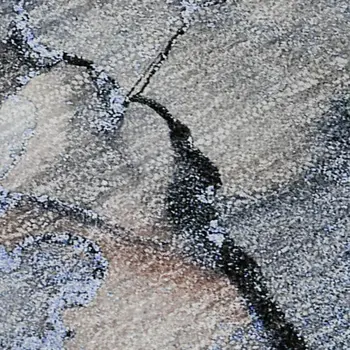 10' X 14' Blue Gray And Ivory Abstract Washable Area Rug With UV Protection