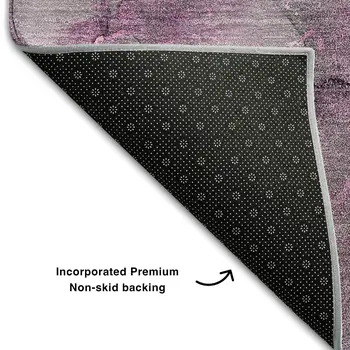 3' X 5' Pink Gray And Ivory Abstract Washable Area Rug With UV Protection
