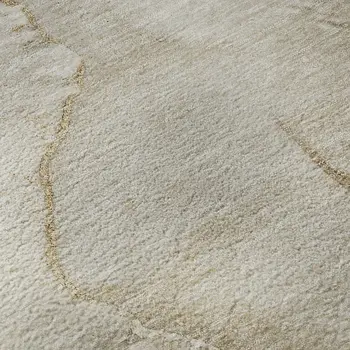 9' X 12' Beige And Ivory Abstract Washable Area Rug With UV Protection