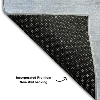 5' X 8' Blue And Ivory Abstract Washable Area Rug With UV Protection
