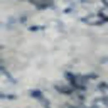 8' X 10' Blue And Ivory Abstract Washable Area Rug With UV Protection