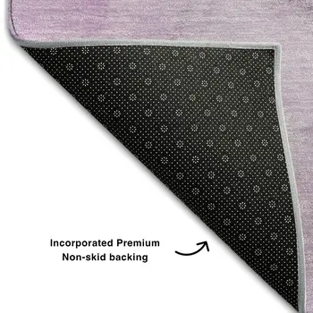 10' X 14' Purple Ivory And Green Abstract Washable Area Rug With UV Protection