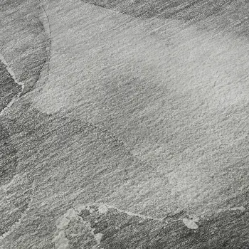 10' X 14' Gray And Ivory Abstract Washable Area Rug With UV Protection