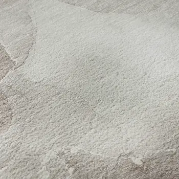 8' X 10' Taupe Ivory And Gray Abstract Washable Area Rug With UV Protection