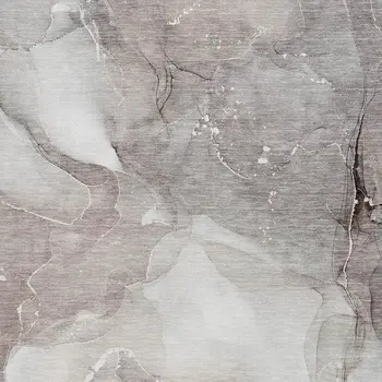 10' X 14' Taupe Ivory And Gray Abstract Washable Area Rug With UV Protection