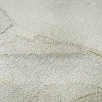 8' X 10' Beige And Ivory Abstract Washable Area Rug With UV Protection