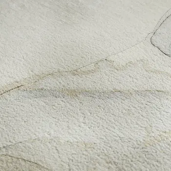 10' X 14' Beige And Ivory Abstract Washable Area Rug With UV Protection