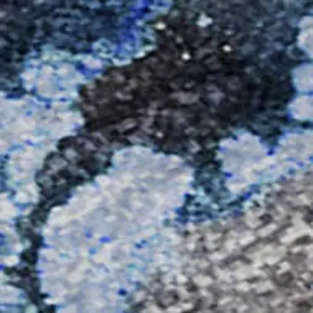 9' X 12' Navy Blue And Gray Abstract Washable Area Rug With UV Protection