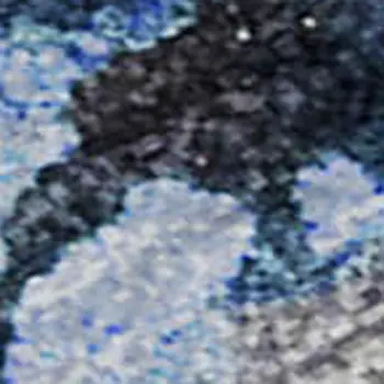 10' X 14' Navy Blue And Gray Abstract Washable Area Rug With UV Protection